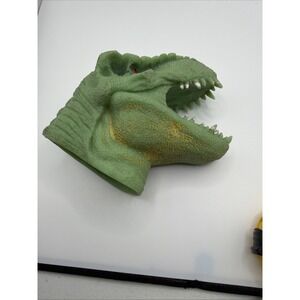 T-Rex Head Hand Puppet Soft Rubber Stretchable Dino Dinosaur